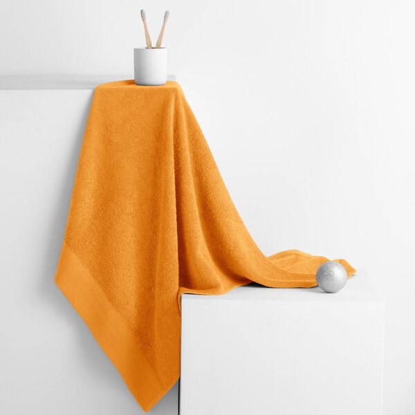 Oranžová froté bavlněná osuška 70x140 cm Amari – Restilo