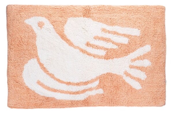 Broskvová koupelnová předložka 50x80 cm White Dove – Rex London