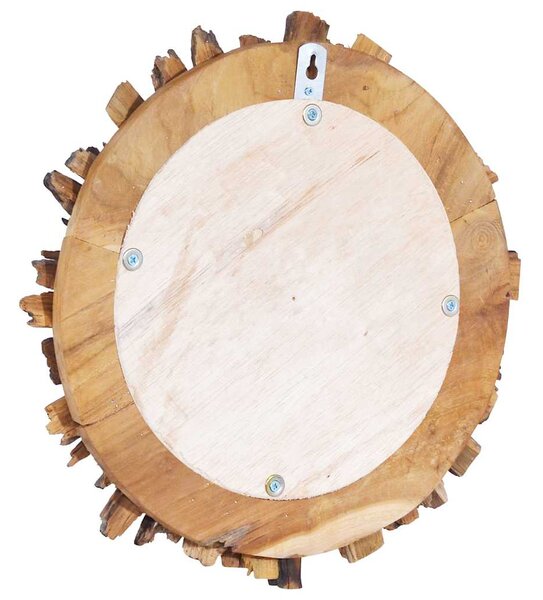 Nástěnné zrcadlo 60 cm teak kulaté 288804