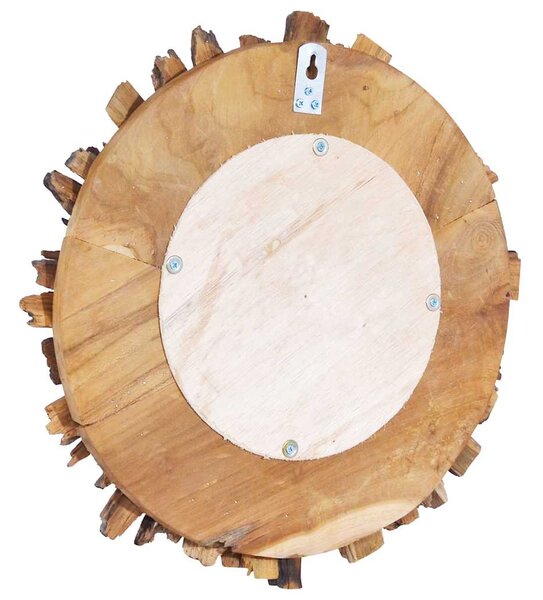 Nástěnné zrcadlo 40 cm teak kulaté 288803