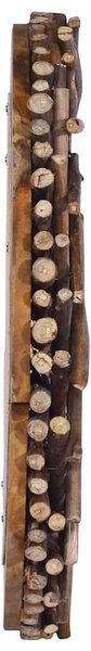 Nástěnné zrcadlo 60 cm teak kulaté 288802