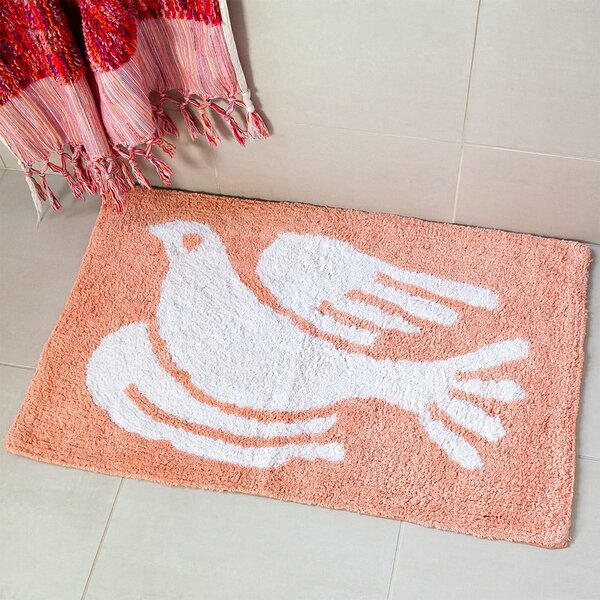 Broskvová koupelnová předložka 50x80 cm White Dove – Rex London