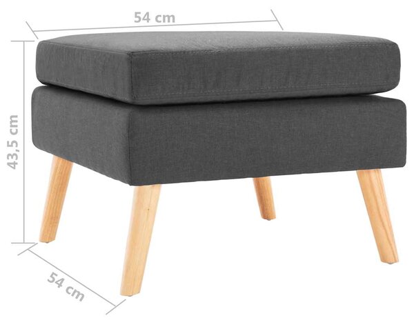 Podnožka tmavě šedá textil 288734