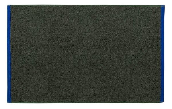 Tmavě zelená/modrá koupelnová předložka z bio bavlny 50x80 cm Soft – Mette Ditmer Denmark
