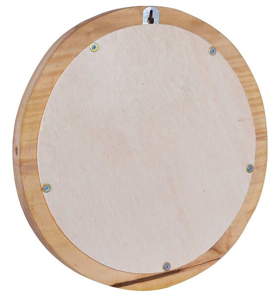 Nástěnné zrcadlo 40 cm teak kulaté 288805