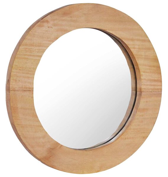 Nástěnné zrcadlo 40 cm teak kulaté 288805