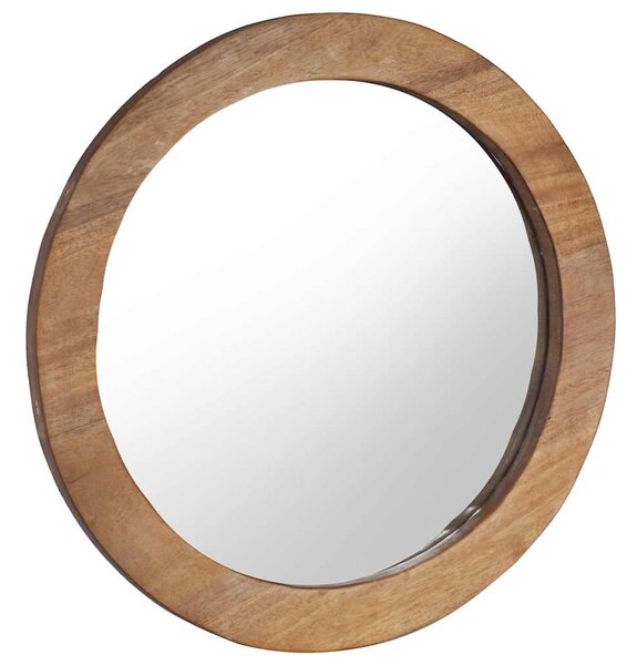 Nástěnné zrcadlo 60 cm teak kulaté 288806