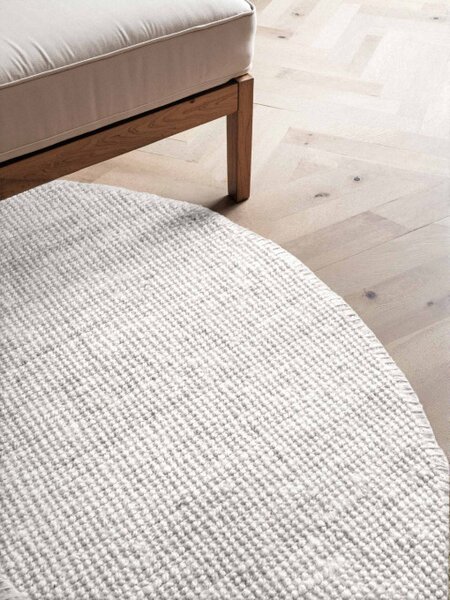 Koberec Hanse Home Bouclé Jaipur bílý kruh