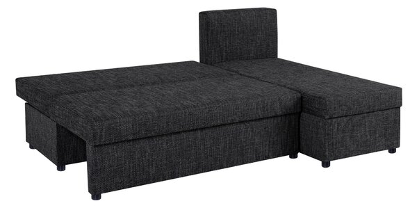 ROHOVÁ SEDAČKA, textil, kompozitní dřevo, černá P & B - Sedací soupravy, Online Only
