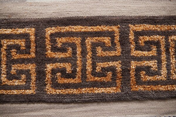Diamond Carpets India, Ručně vázaný kusový koberec Dante DESP P90 Marble Gold, 80x150, béžová, ložnice