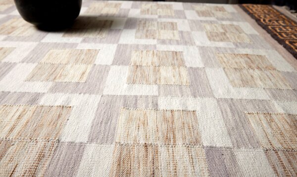 Diamond Carpets India, Ručně vázaný kusový koberec Dante DESP P90 Marble Gold, 80x150, béžová, ložnice