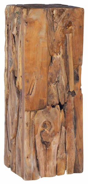 Odkládací stolek 30 x 30 x 80 cm masivní teakové dřevo 288807
