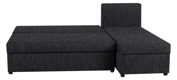 ROHOVÁ SEDAČKA, textil, kompozitní dřevo, černá P & B - Sedací soupravy, Online Only