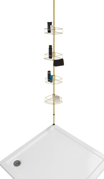 WENKO 24569100-Rohová police DOLCEDO 31x275 cm zlatá