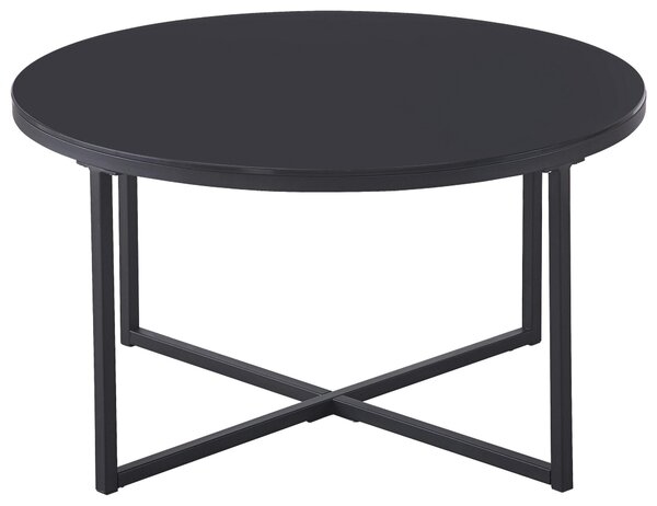 KONFERENČNÍ STOLEK, černá, kov, sklo, 80/80/45 cm Carryhome - Konferenční stolky