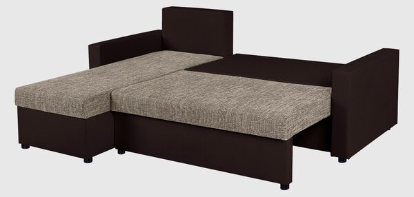 ROHOVÁ SEDAČKA, textil, kompozitní dřevo, cappuccino, mokka P & B - Sedací soupravy, Online Only