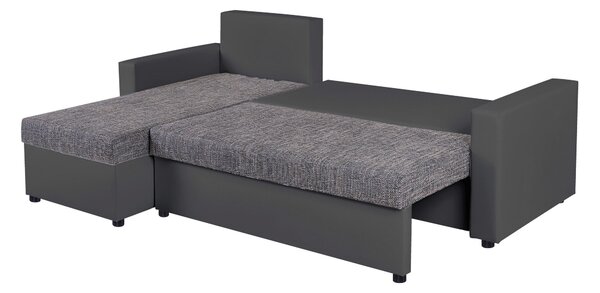 ROHOVÁ SEDAČKA, textil, kompozitní dřevo, šedá P & B - Sedací soupravy, Online Only