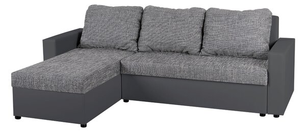 ROHOVÁ SEDAČKA, textil, kompozitní dřevo, šedá P & B - Sedací soupravy, Online Only