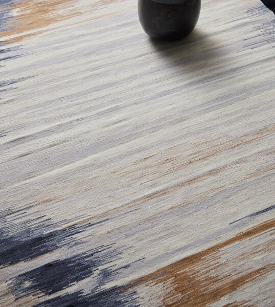 Diamond Carpets India, Ručně vázaný kusový koberec Ombre Paris DESP HL64 Ivory Charcoal, 80x150, vícebarevná, chodba / předsíň