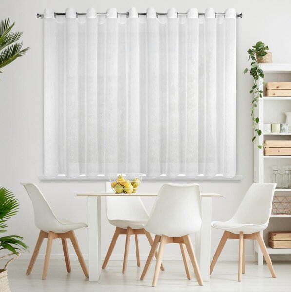 Dekorační krátká záclona na kroužky DONNA II. bílá 350x160 cm MyBestHome