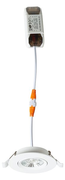 Zápustné LED svítidlo NEFRIT, bílé, 6 W, teplá bílá 3000 K, stmívatelné