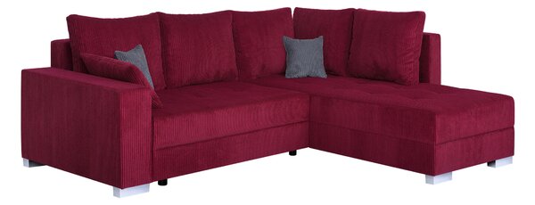 ROHOVÁ SEDAČKA, textil, kompozitní dřevo, červená P & B - Sedací soupravy, Online Only