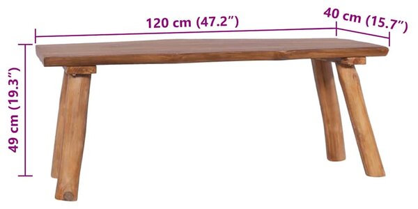 Zahradní lavice 120 cm masivní teakové dřevo 288817