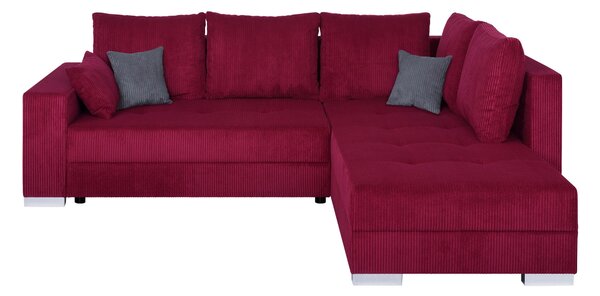 ROHOVÁ SEDAČKA, textil, kompozitní dřevo, červená P & B - Sedací soupravy, Online Only