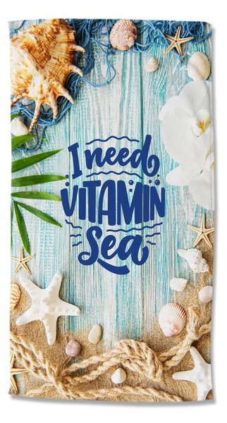 Sametová plážová osuška 100x180 cm Vitamin Sea – Good Morning