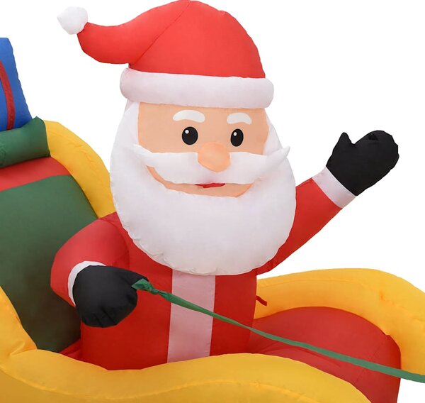 Vánoční nafukovací dekorace Santa a sobi LED 490 cm 288849