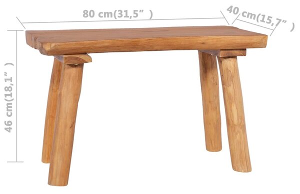 Zahradní lavice 80 cm masivní teakové dřevo 288816