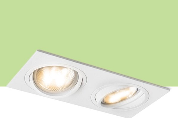 Zápustné svítidlo PASADENA G53 SQ II, černé, patice G53, 2× 15 W