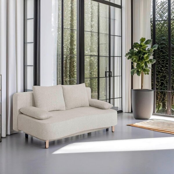 ROZKLÁDACÍ POHOVKA, textil, kompozitní dřevo, béžová P & B - Rozkládací pohovky, Online Only