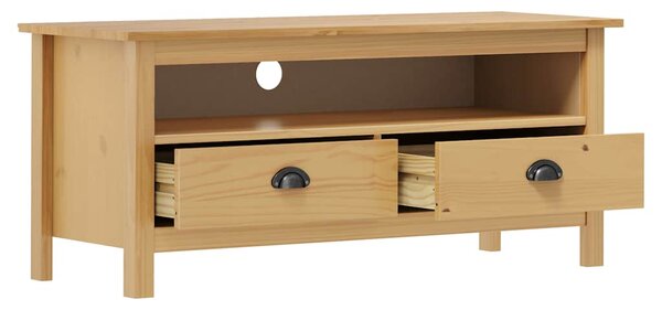 TV stolek Hill medově hnědý 110x40x47 cm masivní borové dřevo 288923