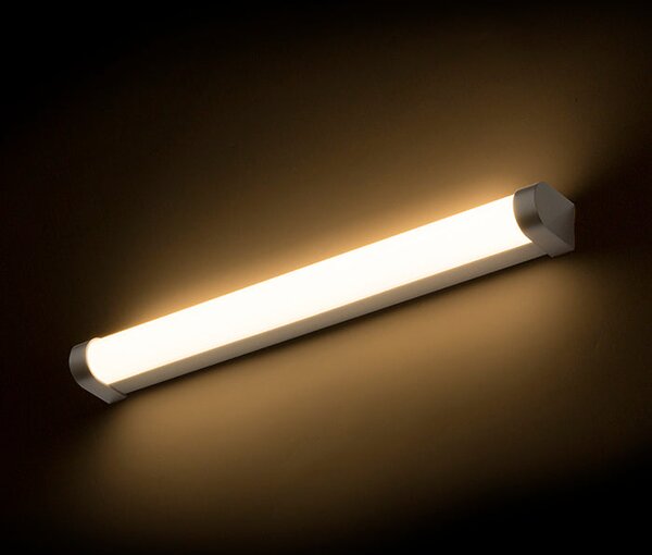 Koupelnové nástěnné LED svítidlo TAMPA 60 bez koncových krytek, bílé, 15 W, teplá bílá 3000 K, IP44
