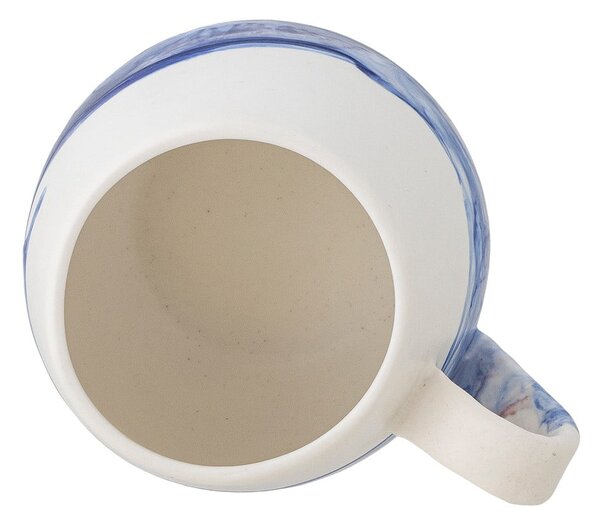 Bílé/modré šálky v sadě 4 ks z kameniny 250 ml Lyre – Bloomingville