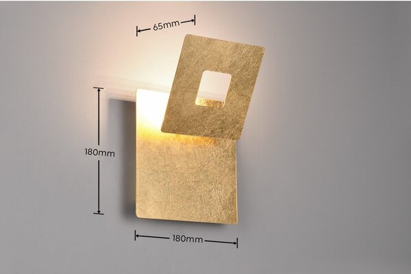 LED nástěnné svítidlo ve zlaté barvě Leano – Trio