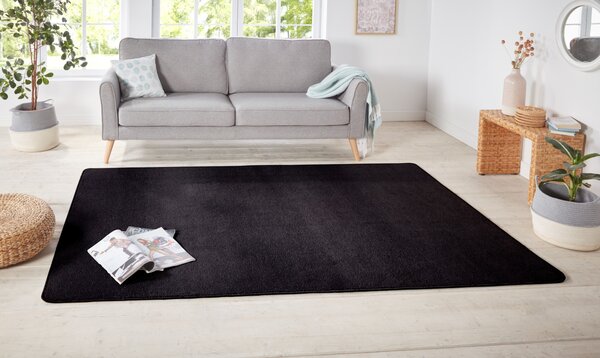 Hanse Home, Kusový koberec Nasty 102055 Schwarz 200x200 cm čtverec, 200x200, černá