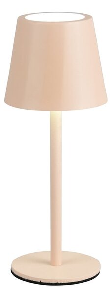 Krémová LED stolní lampa s kovovým stínidlem (výška 21 cm) Diaz – Reality