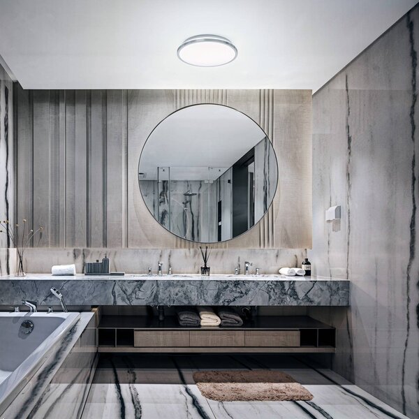 LEDVANCE Bathroom Ceiling LED stropní světlo chrom, Chrom / stříbro, Koupelna, Hliník, Moderní