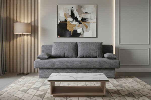 ROZKLÁDACÍ POHOVKA, textil, kompozitní dřevo, šedá P & B - Rozkládací pohovky, Online Only