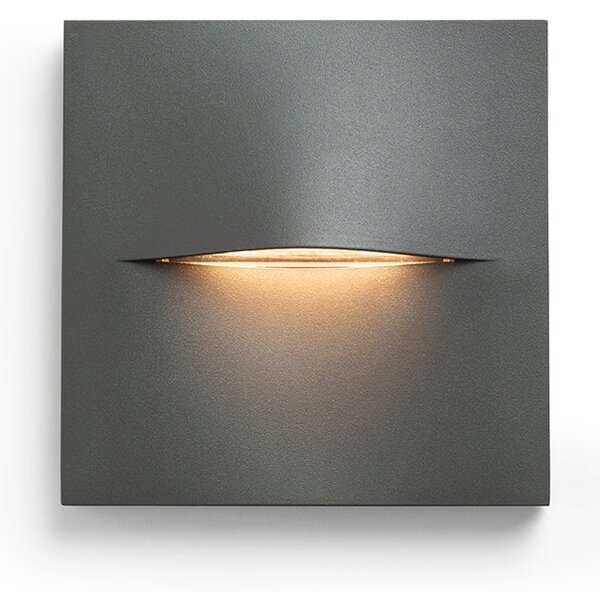 Venkovní nástěnné LED svítidlo BOBO SQ, antracitové, 3 W, teplá bílá 3000 K, IP65