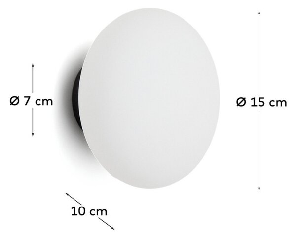 Kave Home Skleněné nástěnné světlo Bamila 15 cm