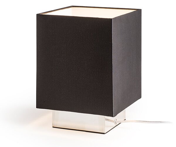Stolní lampa MONACO, černá/chrom, patice E27, 15 W
