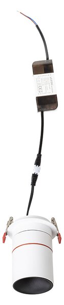 Zápustné LED svítidlo AUGUSTA, bílá/černá, 12 W, teplá bílá 3000 K