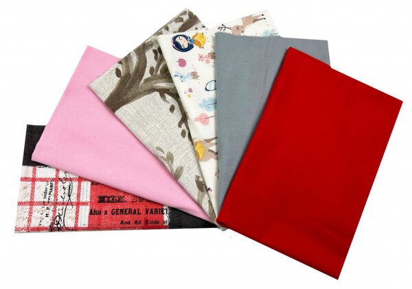 Sada látek bavlna flanel na patchwork cca 35x35 cm - mix