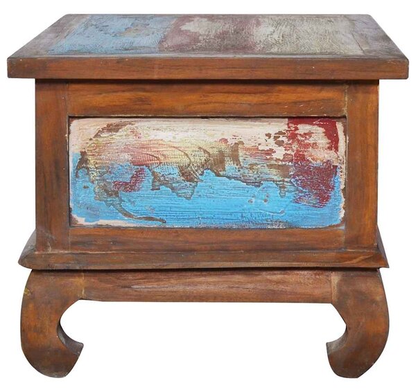 Konferenční stolek 80 x 50 x 40 cm recyklované teakové dřevo 289057