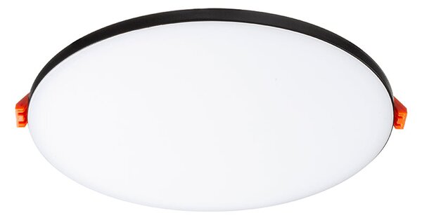 Zápustné LED svítidlo BJORK R 16, černé, 12 W, teplá bílá 3000 K