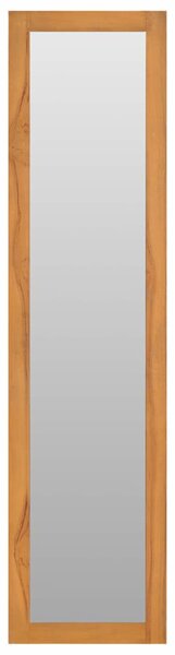 Nástěnné zrcadlo s poličkami 30 x 30 x 120 cm masivní teak 289070