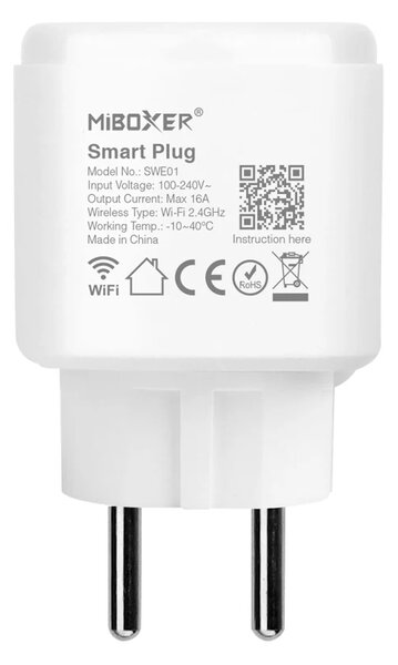 Miboxer Zástrčka WiFi Smart Mi-light se statistikou spotřeby, EU+FR, SWE01